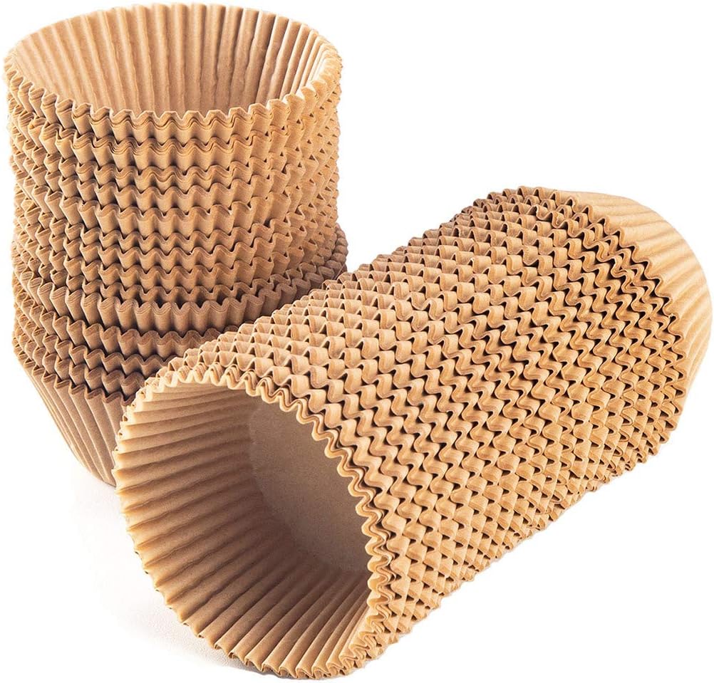 Caperci Standard Natural Cupcake Liners 500 Count, No Smell, Grease-Proof Paper Muffin Liners, Food-grade Baking Cups for Cupcakes, Muffins, Nuts