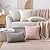 MIULEE Pack of 2 Corduroy Decorative Throw Pillow Covers 18x18 Inch Soft Boho Striped Pillow Covers Modern Farmhouse Home Decor for Sofa Living Room Couch Bed Cream White