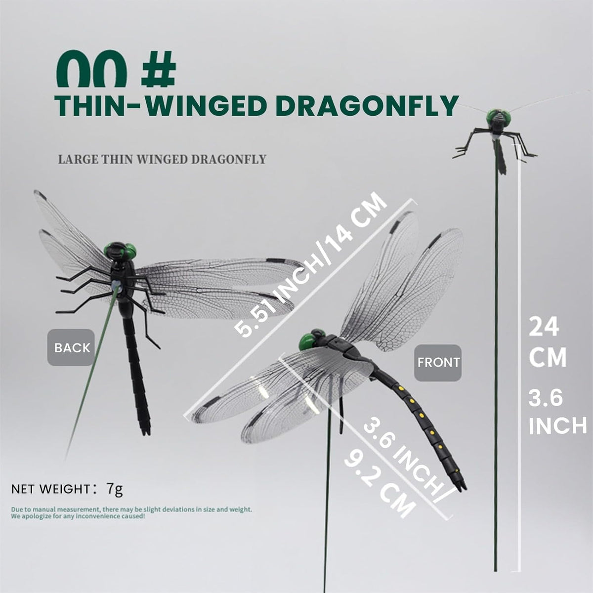 2026 New 40 Pcs Dragon Fly Clips for Bugs Repellent, 3D Artificial Dragonfly Hat Clip, Dragonfly Garden Decor (10PCS)