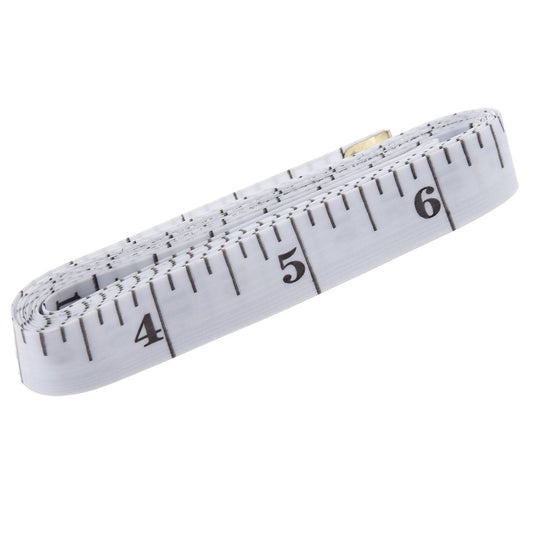 GDMINLO Soft Tape Measure Double Scale Body Sewing Flexible Tailor Craft Vinyl Ruler for Weight Loss Medical Body Measurement, Has Centimetre Scale on Reverse Side 60-inch（White）