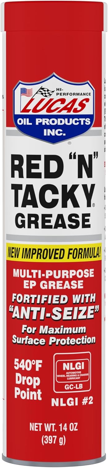 Lucas Oil 10005 Red 'N' Tacky Grease - 14 Ounce