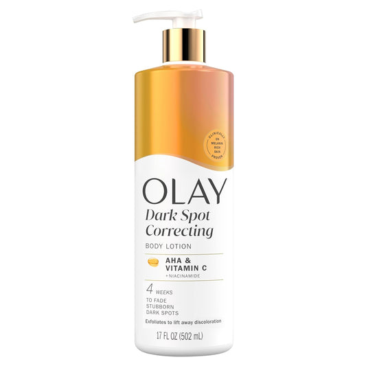 Olay Body Lotion for Women, Tone Enhancing with AHA Serum, Visibly Reduce Discolored Skin, 24hr Moisture & Hydration, Fast Absorbing Formula, Vitamin B3 Complex, For All Skin Types, 17 fl oz
