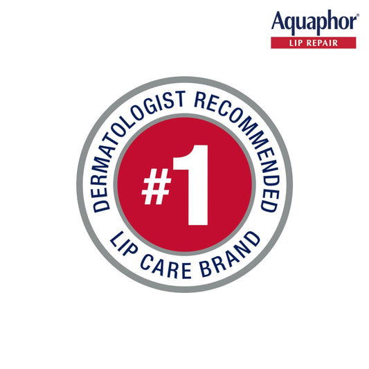 Aquaphor Lip Repair Ointment, Moisturizing Lip Balm Pack, Relieves Dryness, 0.35 Tube, Pack of 2