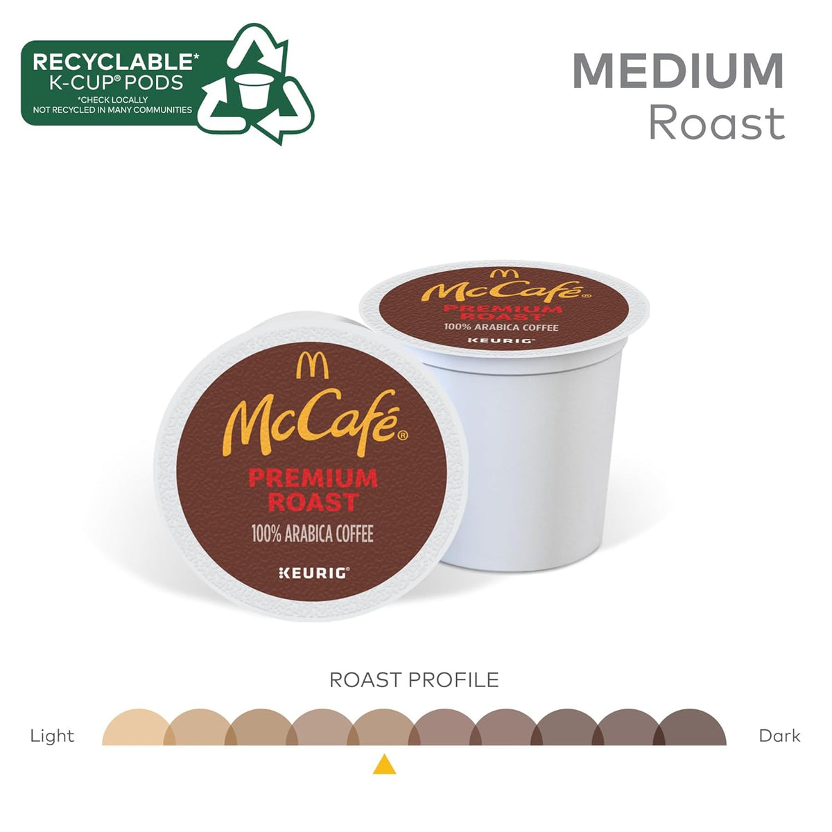 McCafe Premium Roast Coffee, Keurig Single Serve K-Cup Pods, Medium Roast, 96 Count