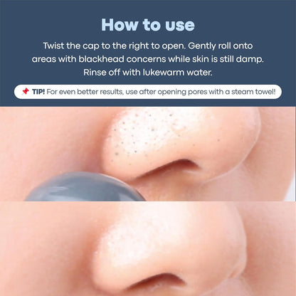 TONYMOLY Tako Pore Blackhead Remover Scrub Stick Charcoal & Dead Sea Salt Exfoliator for Blackheads, Whiteheads, Pore Cleansing & Oil Control, 0.8 oz