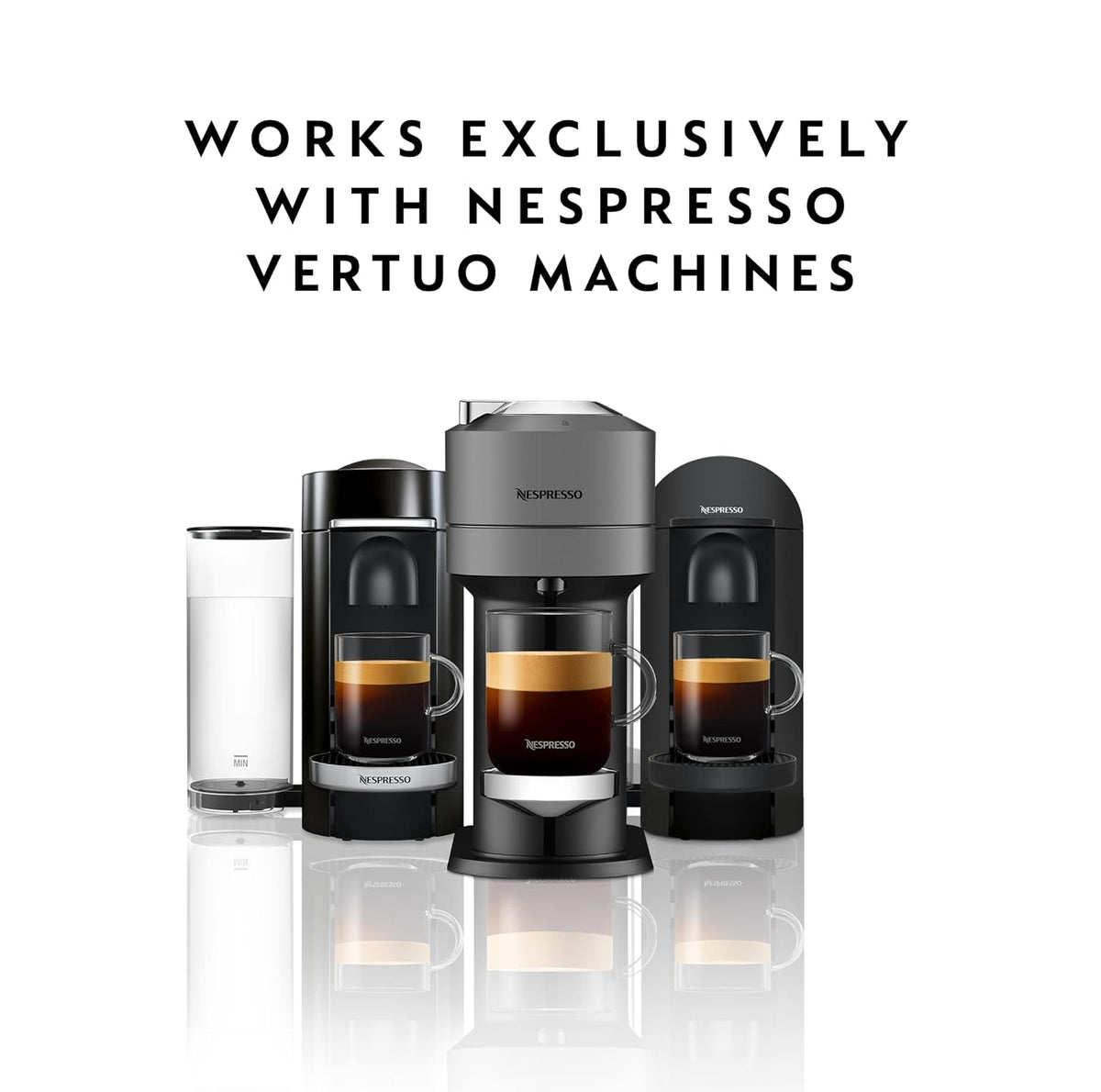 Nespresso Capsules Vertuo, Double Espresso Chiaro, Medium Roast Espresso Coffee, 30-Count Coffee Pods, Brews 2.7oz.