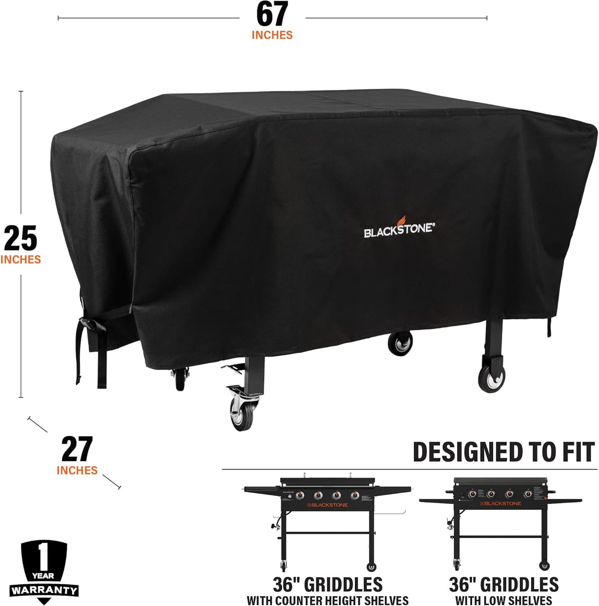 Blackstone 36 inch Griddle Cover Water Resistant 600D Polyester Heavy Duty Flat top 36" Gas Grill Cover Exclusively for Blackstone 36" Griddle Cooking Station