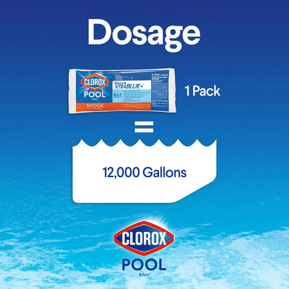Clorox® Pool&Spa™ Shock XTRABLUE® Plus, Kills Bacteria & Algae in Swimming Pools, Swim-Ready in 15 Minutes, (12-Pack), Granular