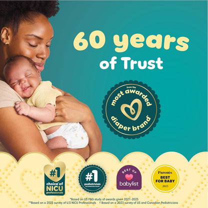 Pampers Swaddlers Diapers, Size 4 (15-34 lbs), 150 Count, Absorbent, Keeps Baby Dry and Comfortable, Skin Safe Disposable Baby Diaper (Packaging May Vary)
