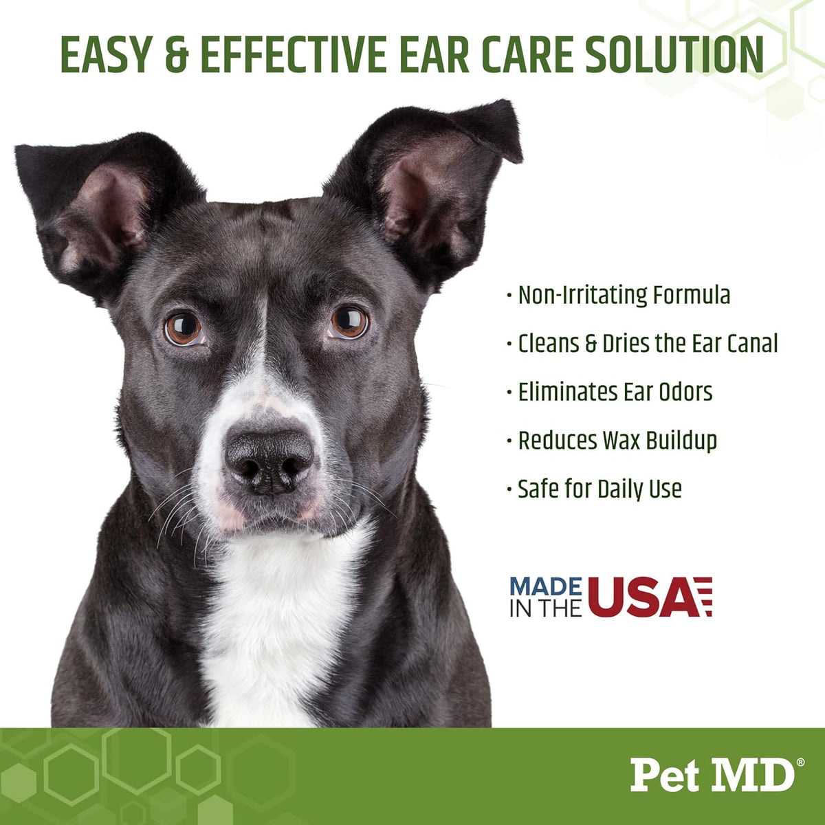 Pet MD - Dog Ear Cleaner Wipes - Otic Cleanser for Dogs to Stop Ear Itching, and Infections with Aloe and Eucalyptus - 100 Count