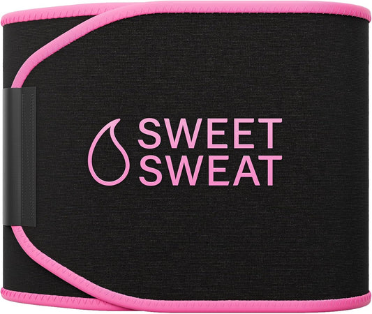 Sports Research Sweet Sweat Waist Trimmer (Core Series) - Premium Sweat Enhancing Fitness Band for Women & Men