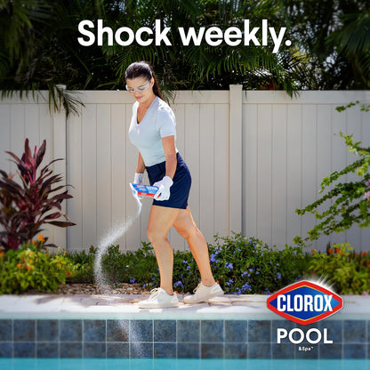 Clorox® Pool&Spa™ Shock XTRABLUE® Plus, Kills Bacteria & Algae in Swimming Pools, Swim-Ready in 15 Minutes, (12-Pack), Granular